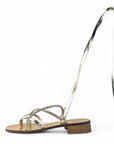 Sandalo basso con lacci e strass - Antea SS25