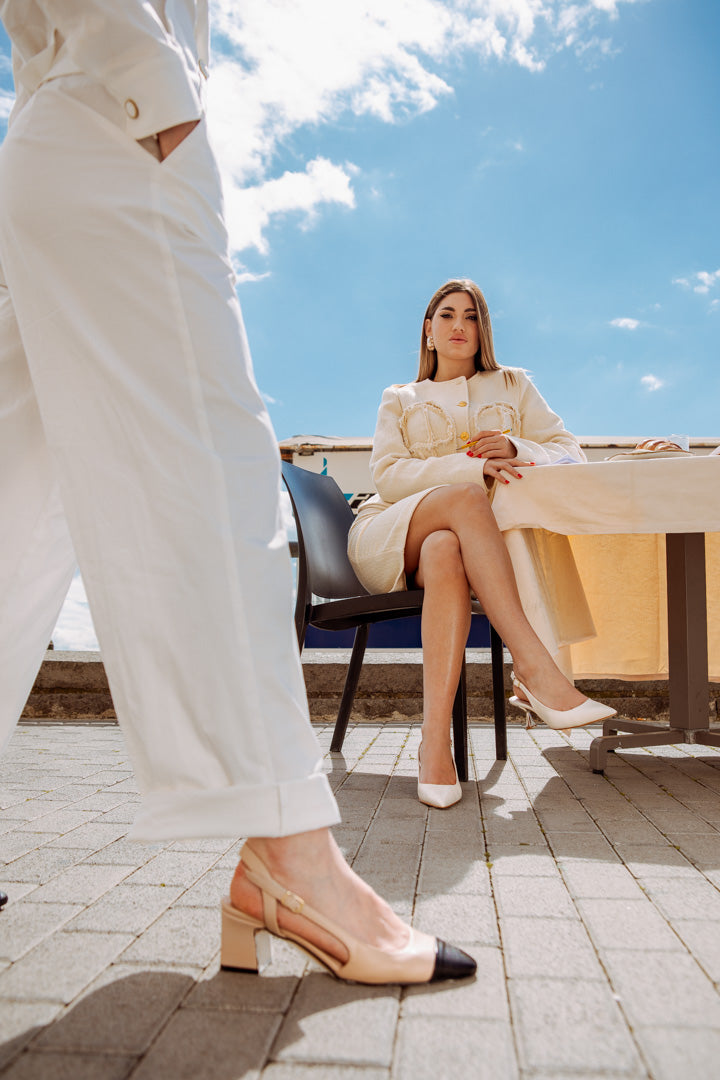 Slingback colorata su punta - Jacqueline New