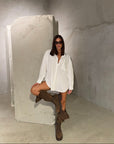 Anfibio alto in camoscio marrone - Clarissa PRE ORDER