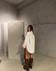 Anfibio alto in camoscio marrone - Clarissa PRE ORDER