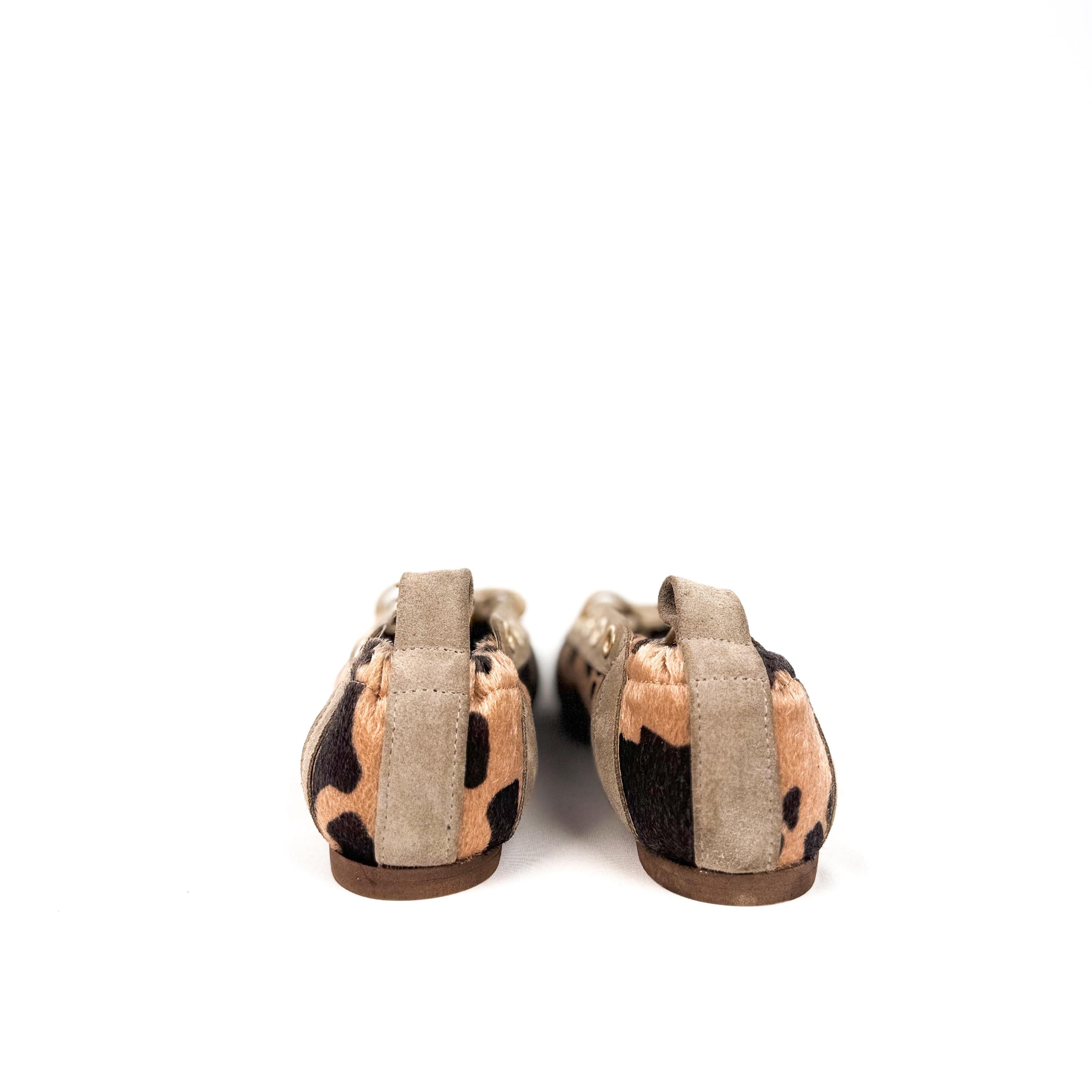 Ballerina with square toe in black leather - Audrey New