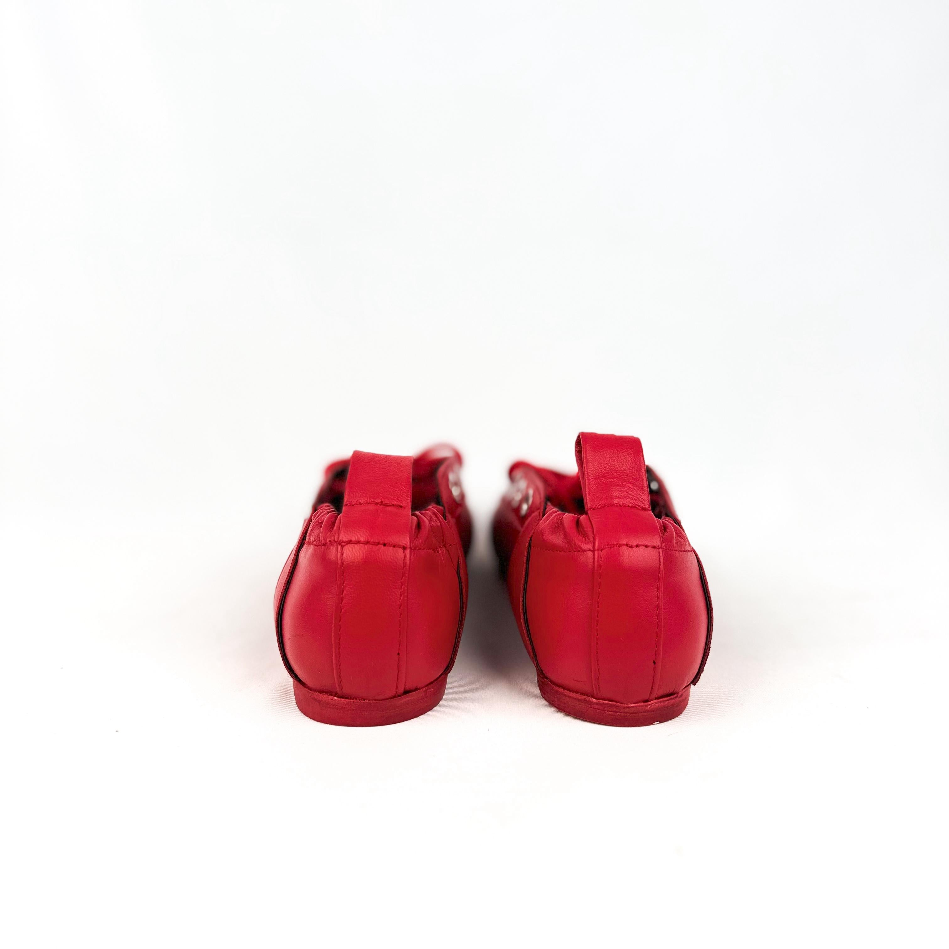 Ballerina with square toe in black leather - Audrey New