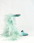 Sandalo con piume in camoscio - Plume SS25