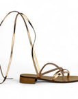 Sandalo basso con lacci e strass - Antea SS25