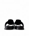 Ciabatta con fasce elaborate in pelle e dettaglio oro - Irma SS25