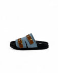 Ciabatta in jeans con fibbie - Sarah