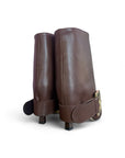 Tronchetto con cinturone in pelle marrone - Penelope