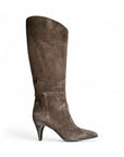 Stivale con tacco in camoscio marrone - Jason