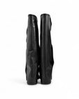 Bottines Harley noires à revers en cuir