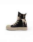 Sneakers in pelle nero con lacci - Karen