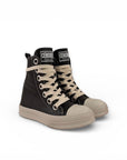 Sneakers in pelle nero con lacci - Karen