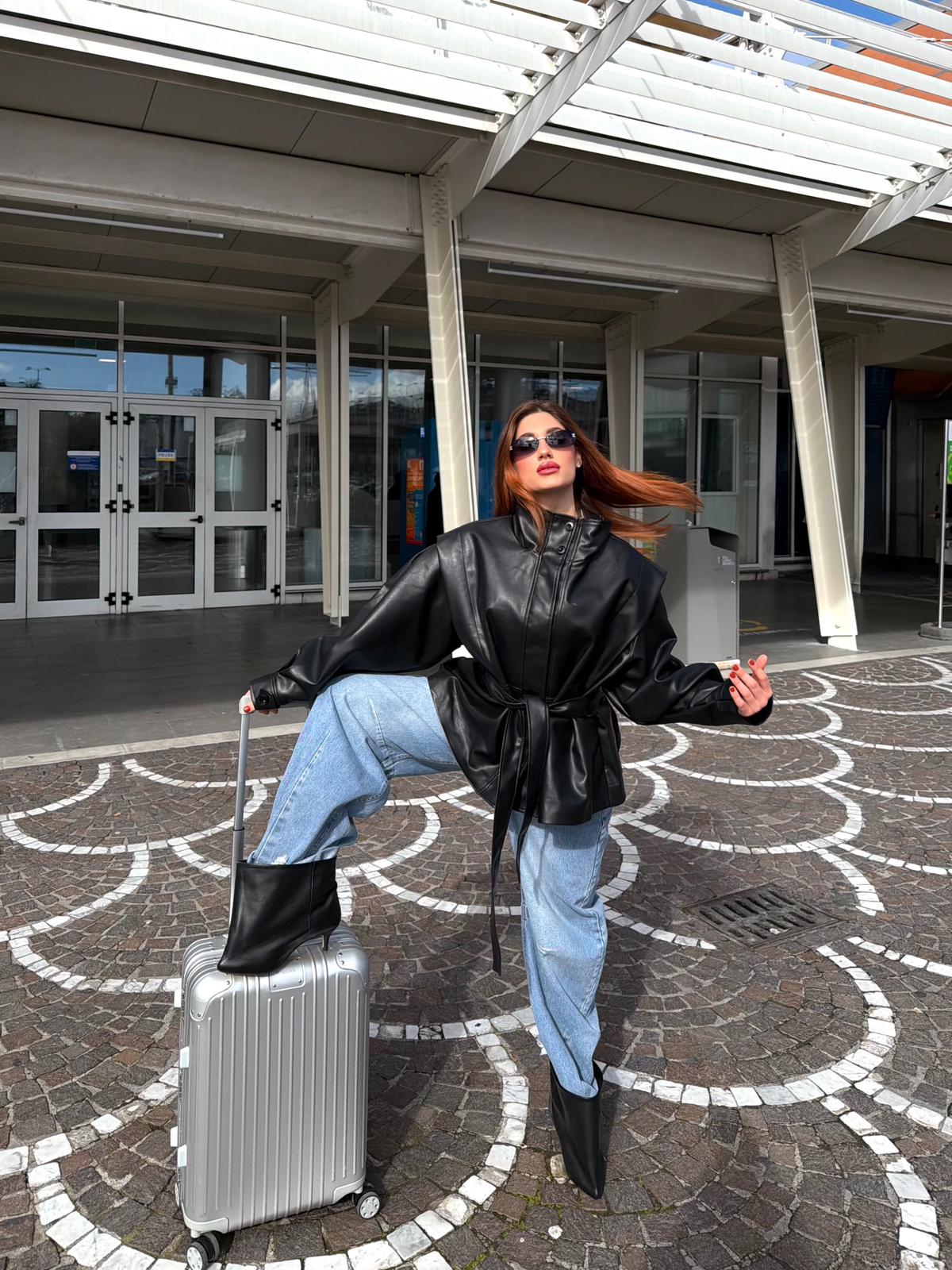 Stivaletto in pelle nero - L.A STREET