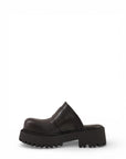 Sabots en cuir noir - Fabula