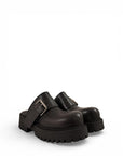 Sabots en cuir noir - Fabula