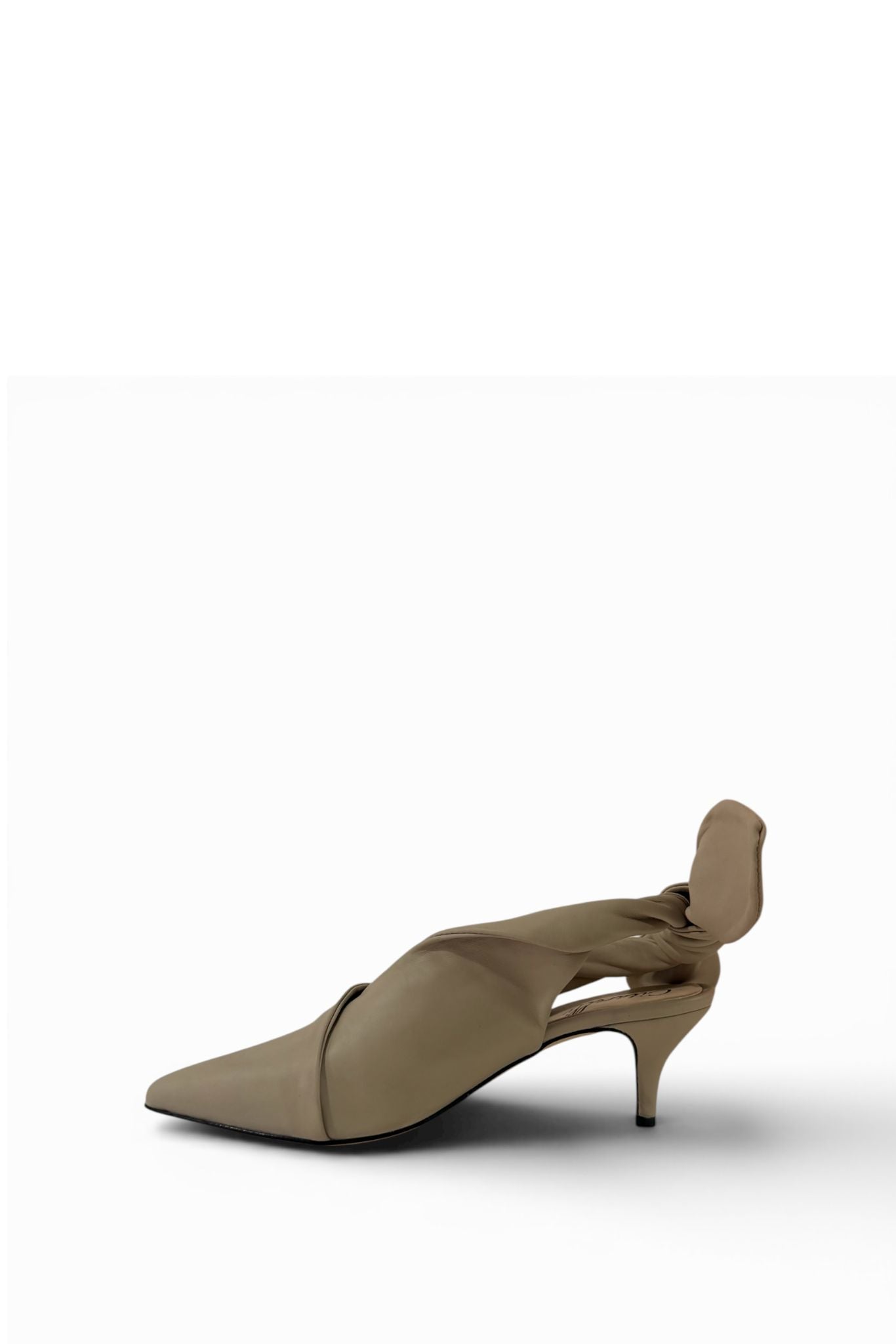Leather mule with bow - Taylor