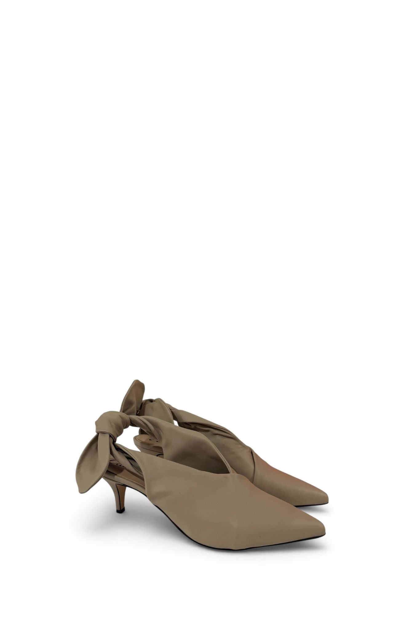 Leather mule with bow - Taylor