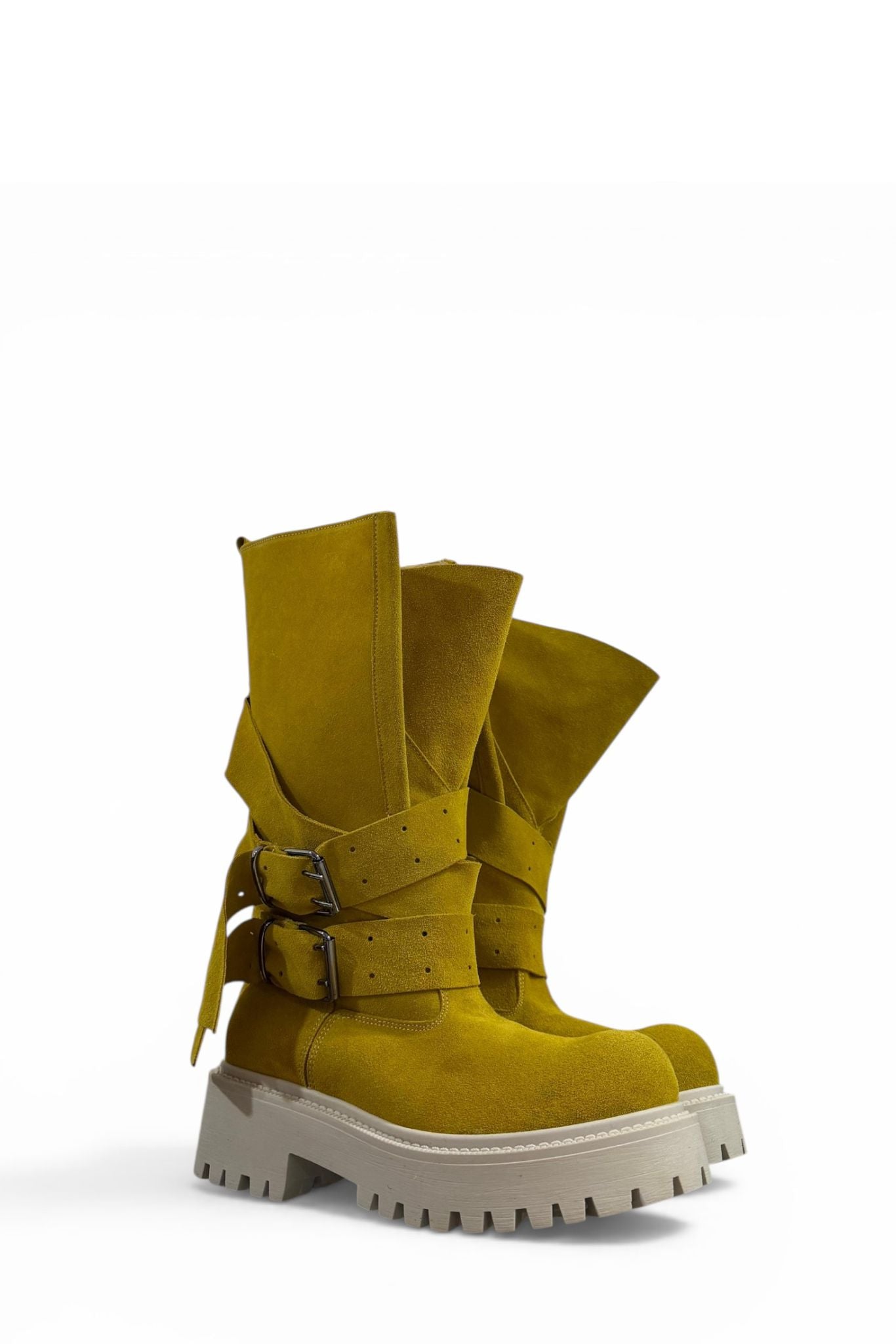 Amphibious with leather and suede straps - Kessy