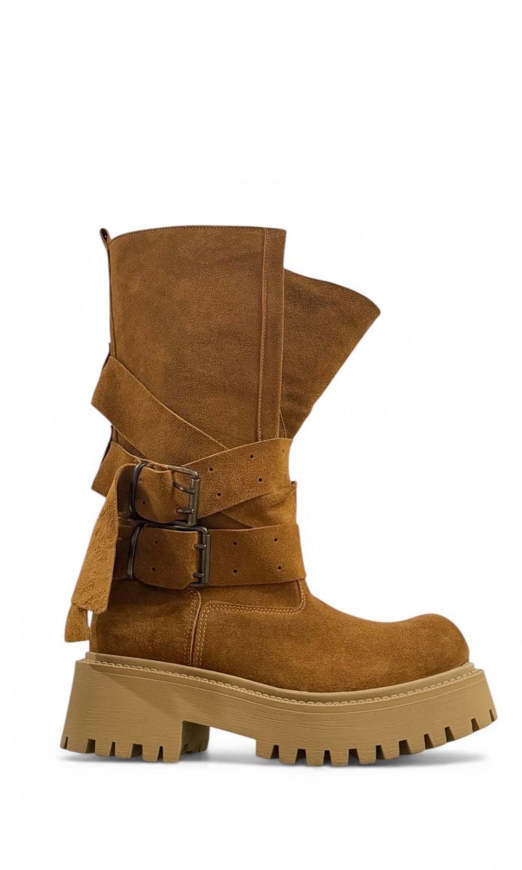 Amphibious with leather and suede straps - Kessy