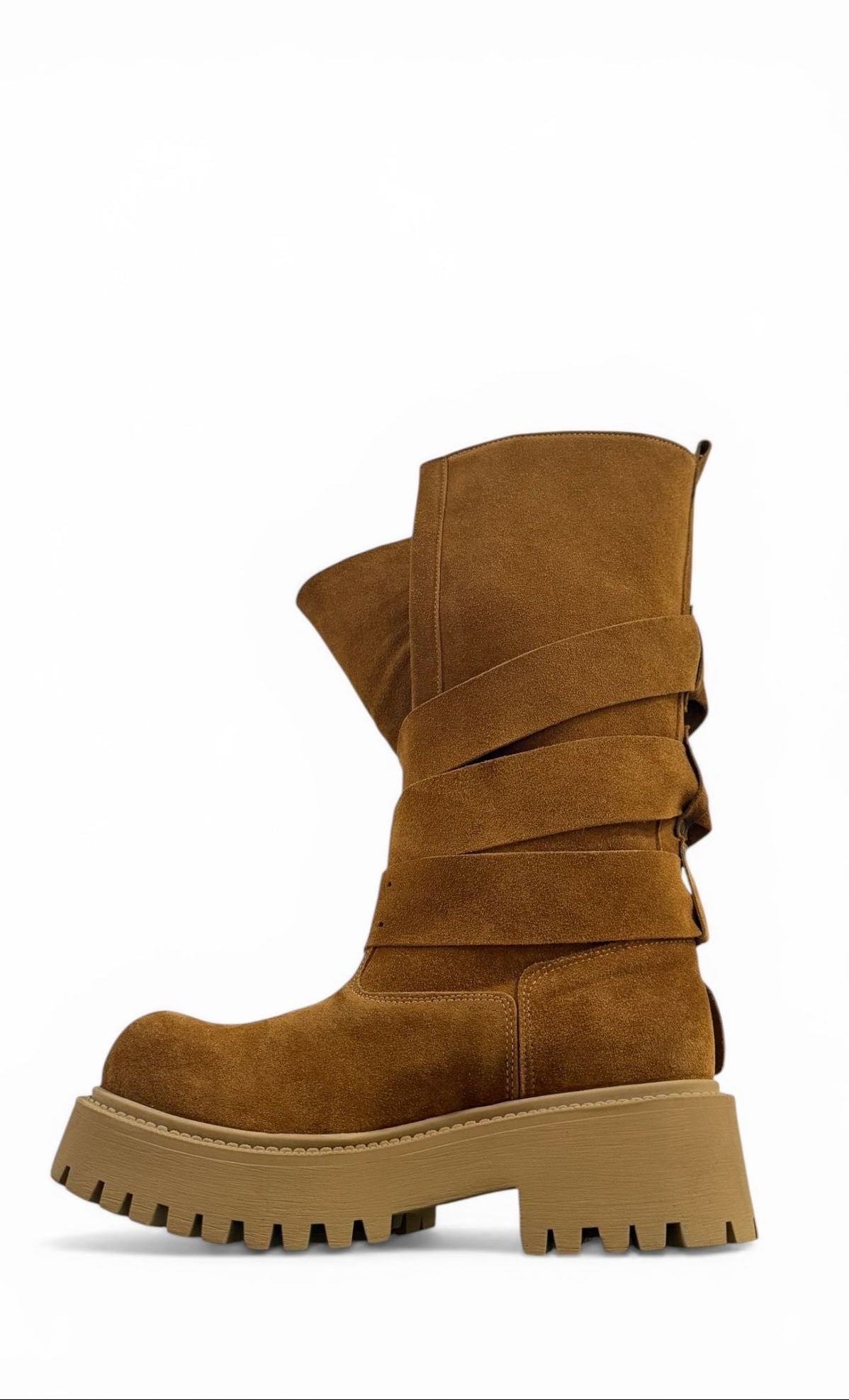 Amphibious with leather and suede straps - Kessy