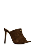 Sabot spuntato in camoscio marrone - Elizabeth