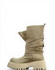 Amphibious with leather and suede straps - Kessy