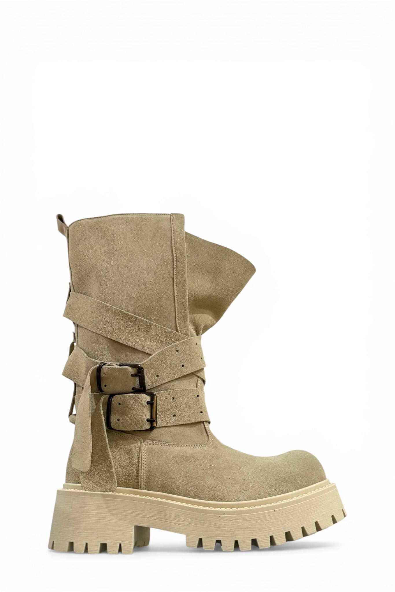 Amphibious with leather and suede straps - Kessy
