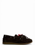 Dark brown suede fringed loafer - Velvet