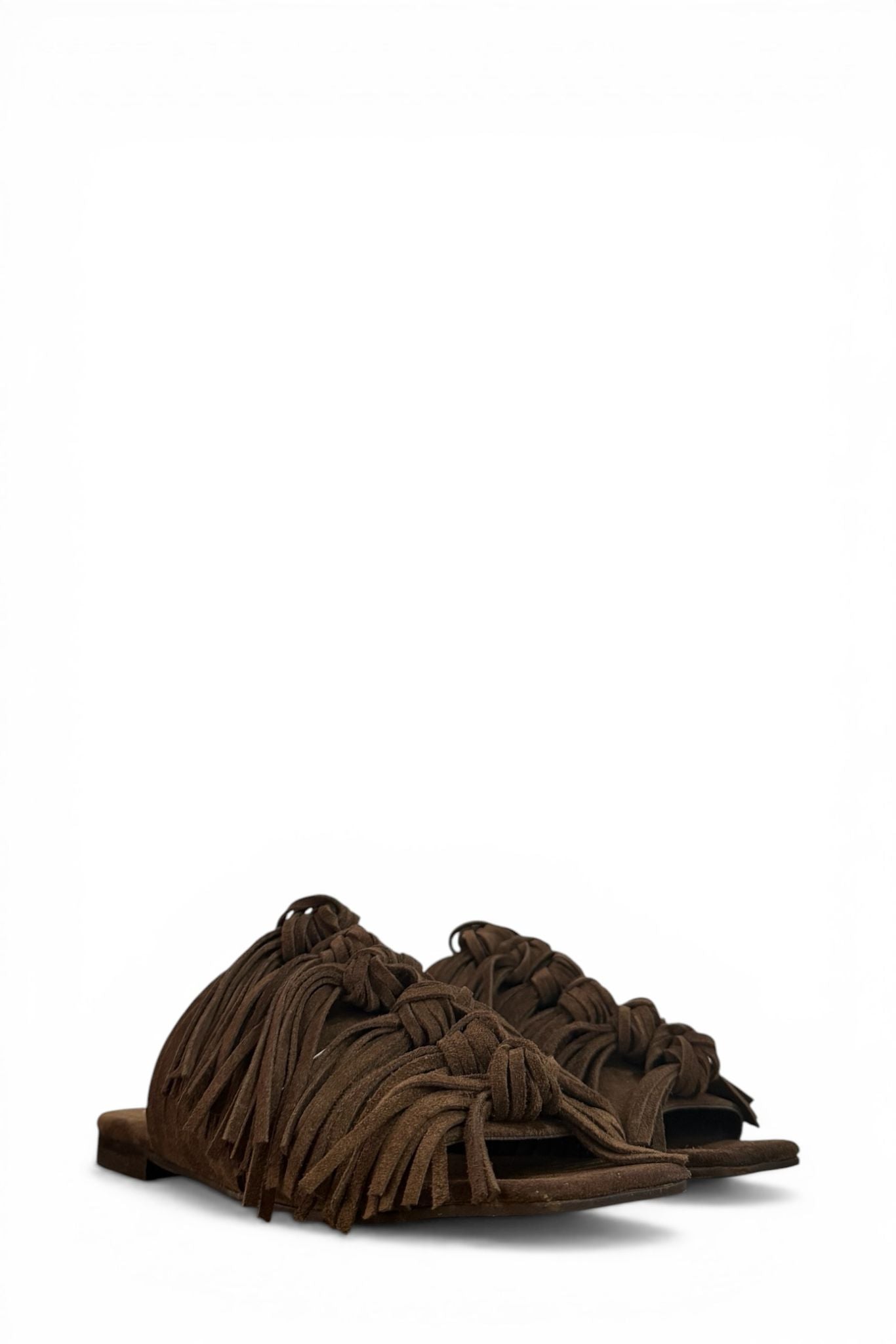 Suede fringed slipper - Mina