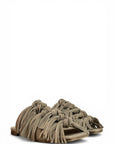 Suede fringed slipper - Mina
