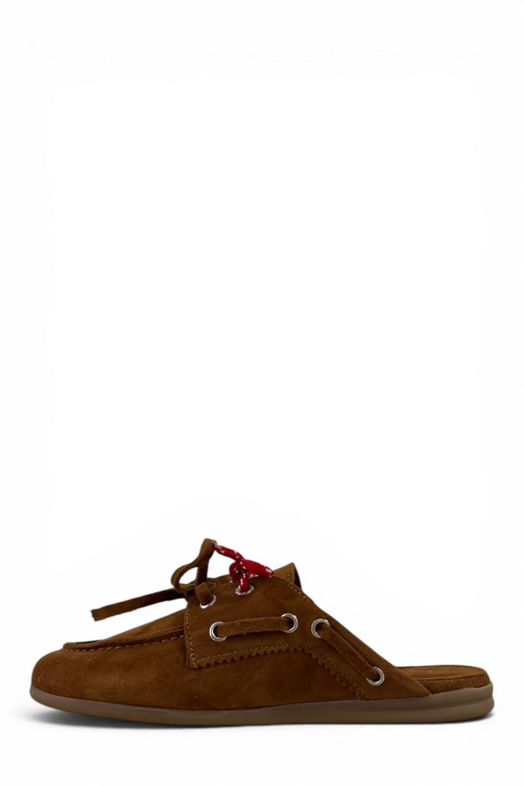 Suede Lace-up Clogs - Hanna