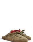 Suede Lace-up Clogs - Hanna