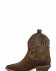 Texano basso in camoscio talpa - Sahara low