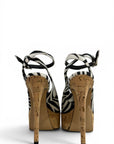 Sandale peep toe à talon en cuir - Bea