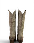 Texano con ricami in camoscio beige - Kira