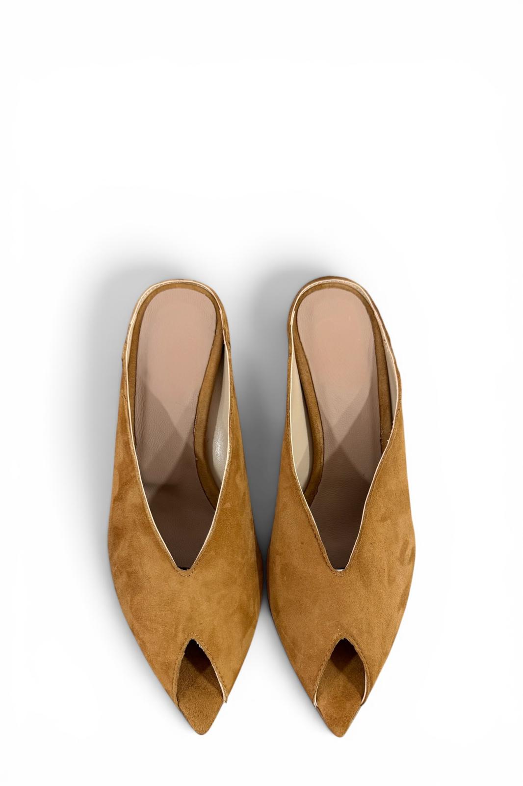 Sabot con tacco in camoscio - Lety
