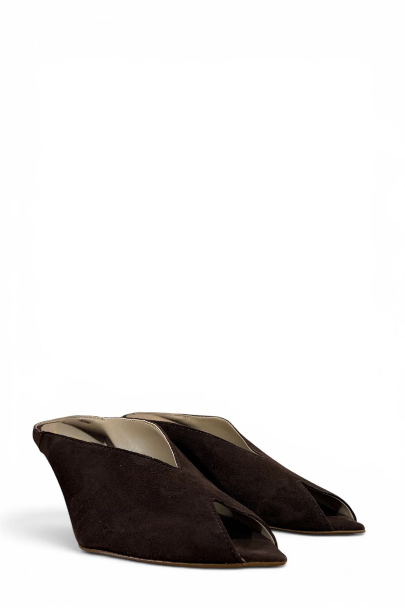 Sabot con tacco in camoscio - Lety