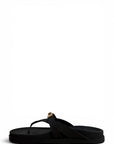 Sandalo infradito in pelle nero - Eleonor