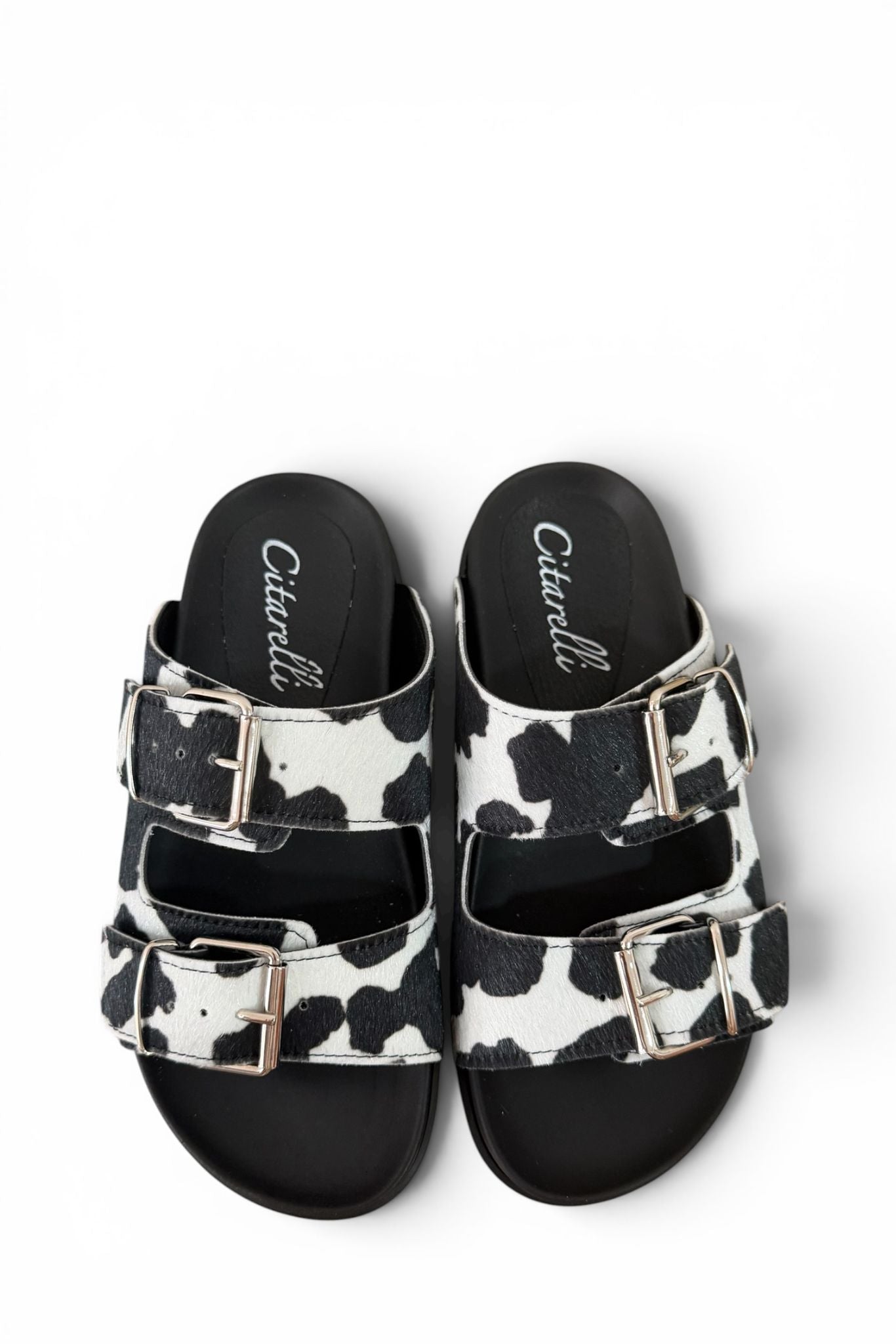 Ciabatta mucca bianco/nero - Goldie