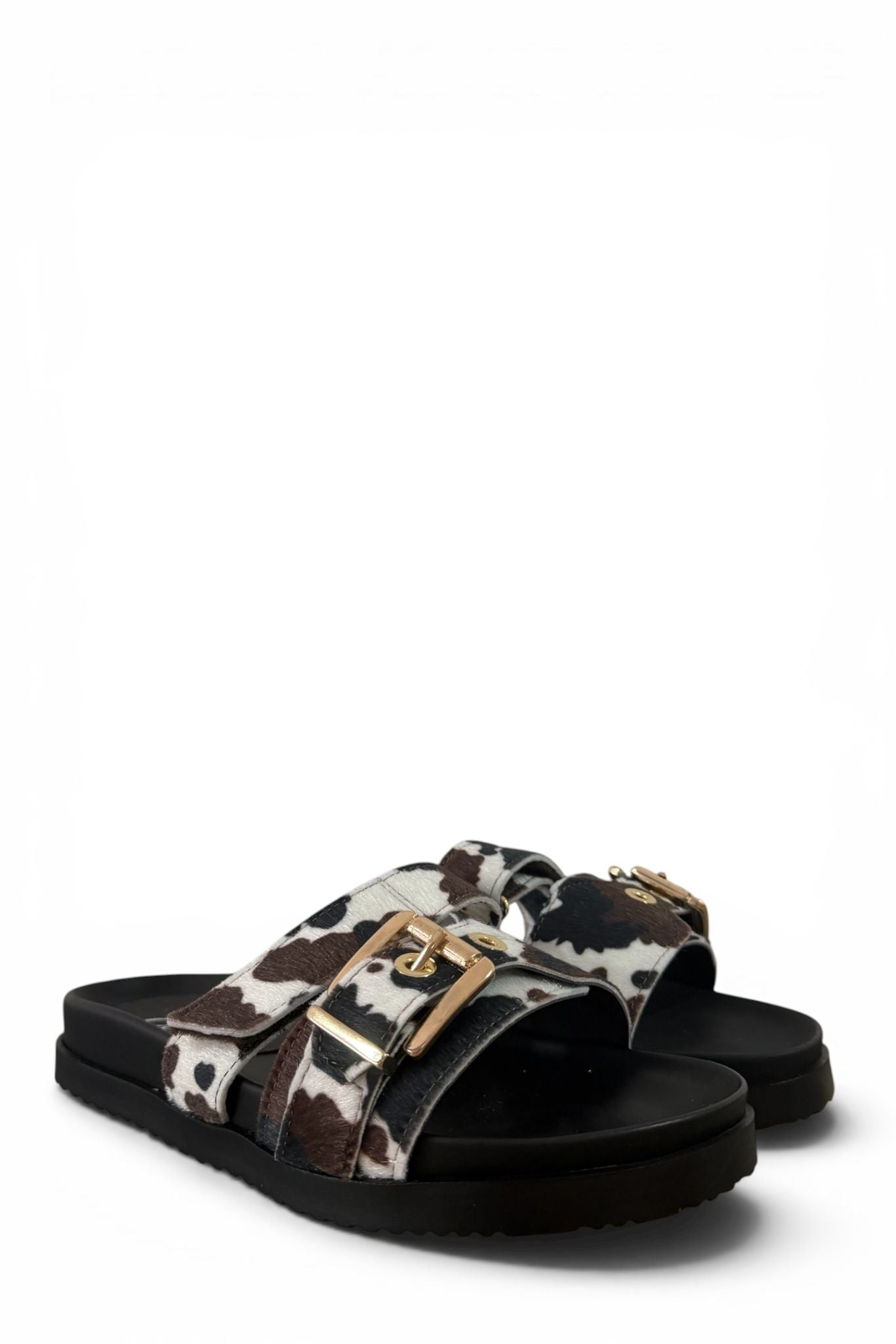 Sandal with straps and gold buckle - Katy SS25