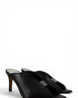 Sandalo spuntato in pelle nero - Isabel