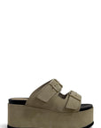 Zeppa in camoscio taupe - Gresia