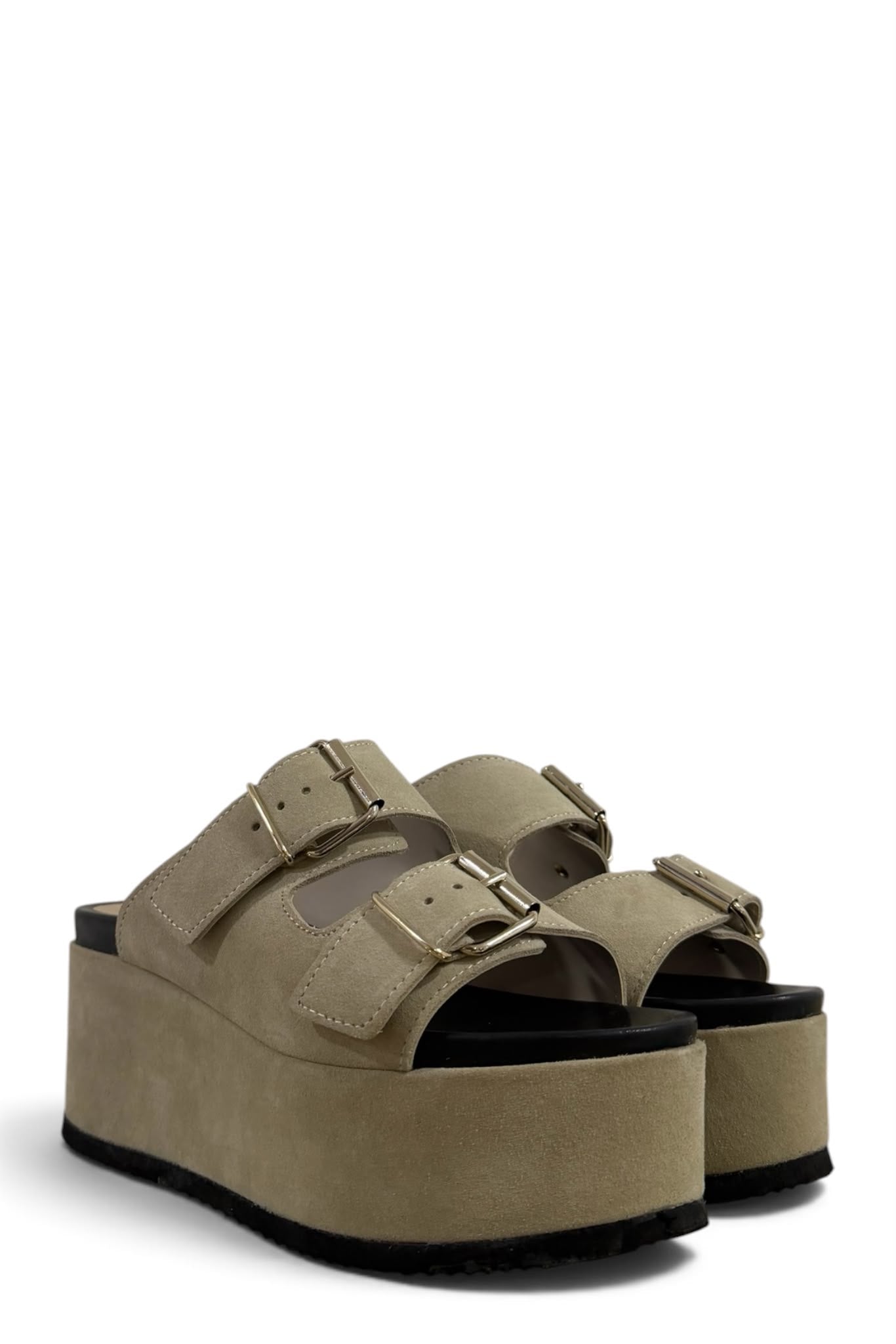 Zeppa in camoscio taupe - Gresia