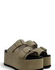 Zeppa in camoscio taupe - Gresia