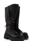 Anfibio alto in pelle nero - Clarissa PRE ORDER