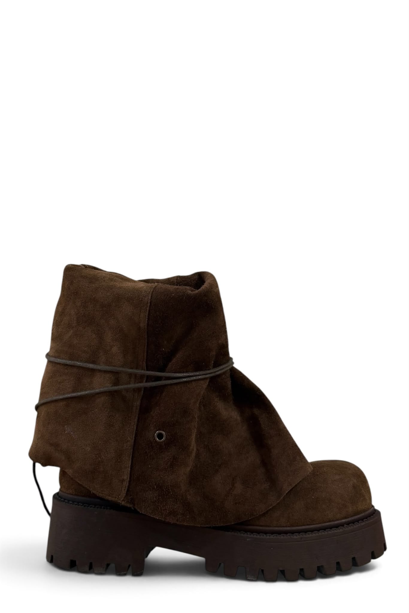 Anfibio alto in camoscio marrone - Clarissa PRE ORDER