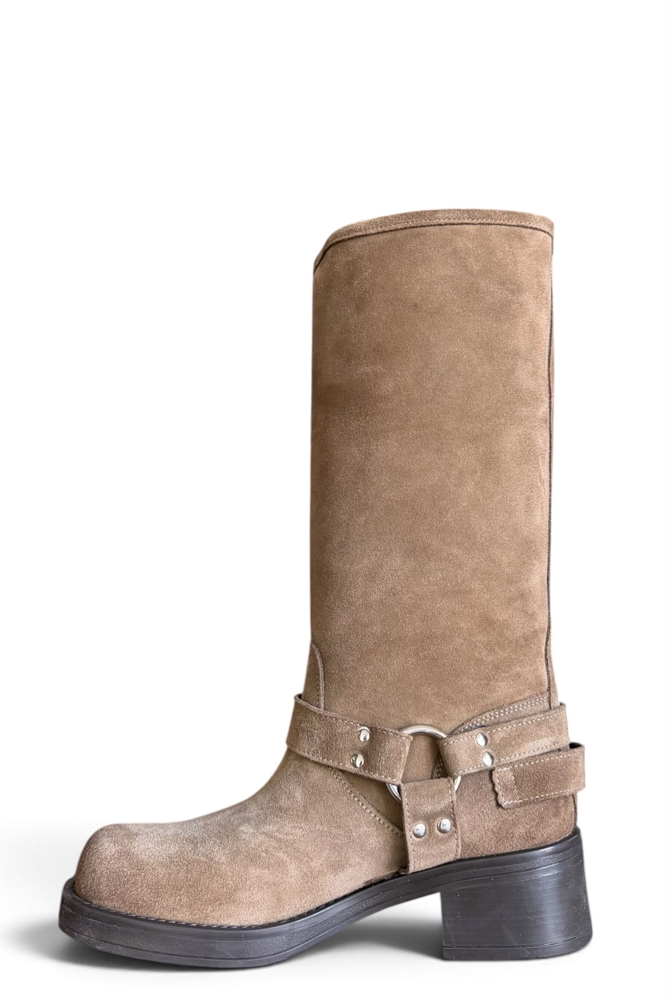 Amphibious boot with Sullivan buckles brown - Giuly