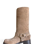 Amphibious boot with Sullivan buckles brown - Giuly