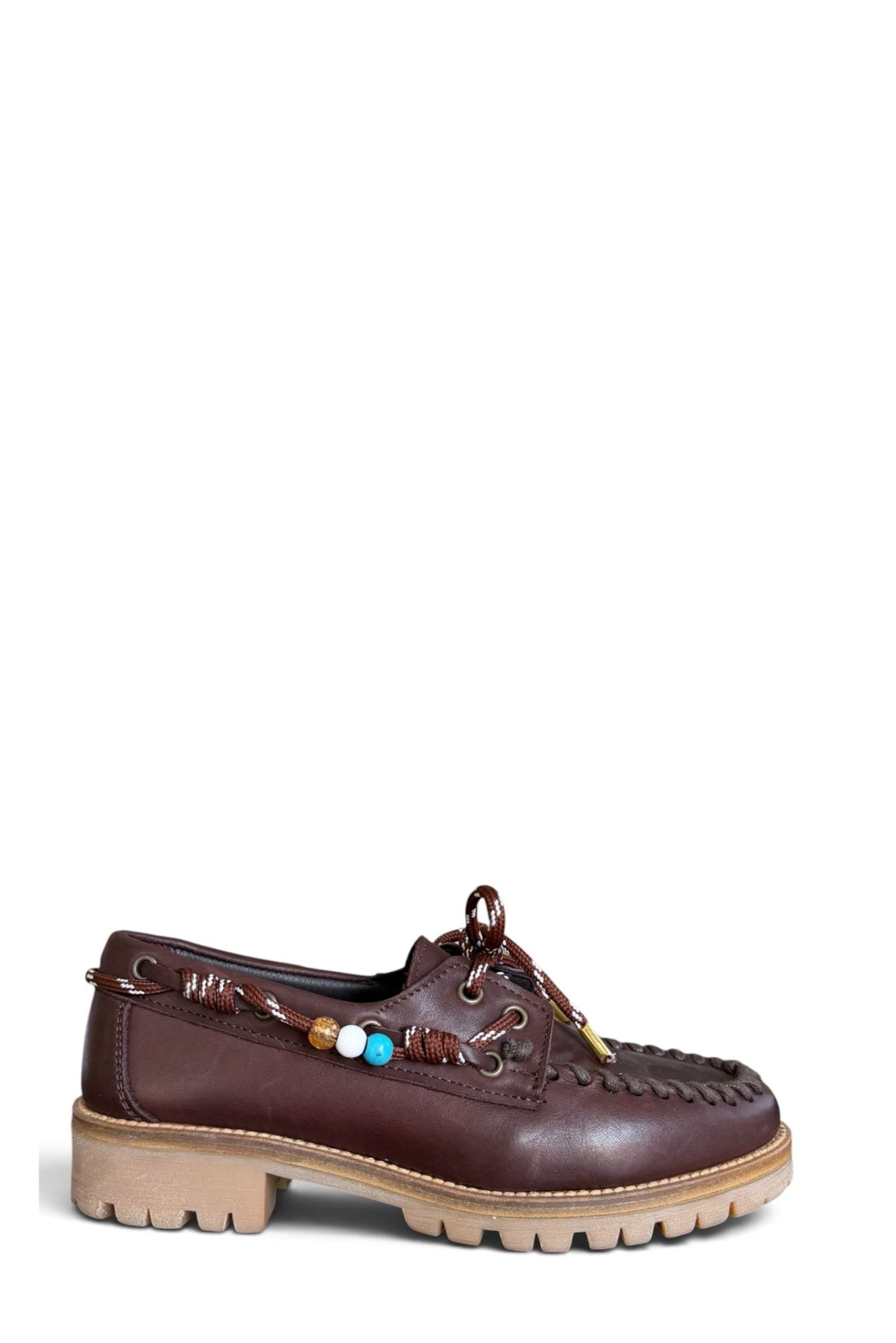 Mocassino in pelle marrone - Ally