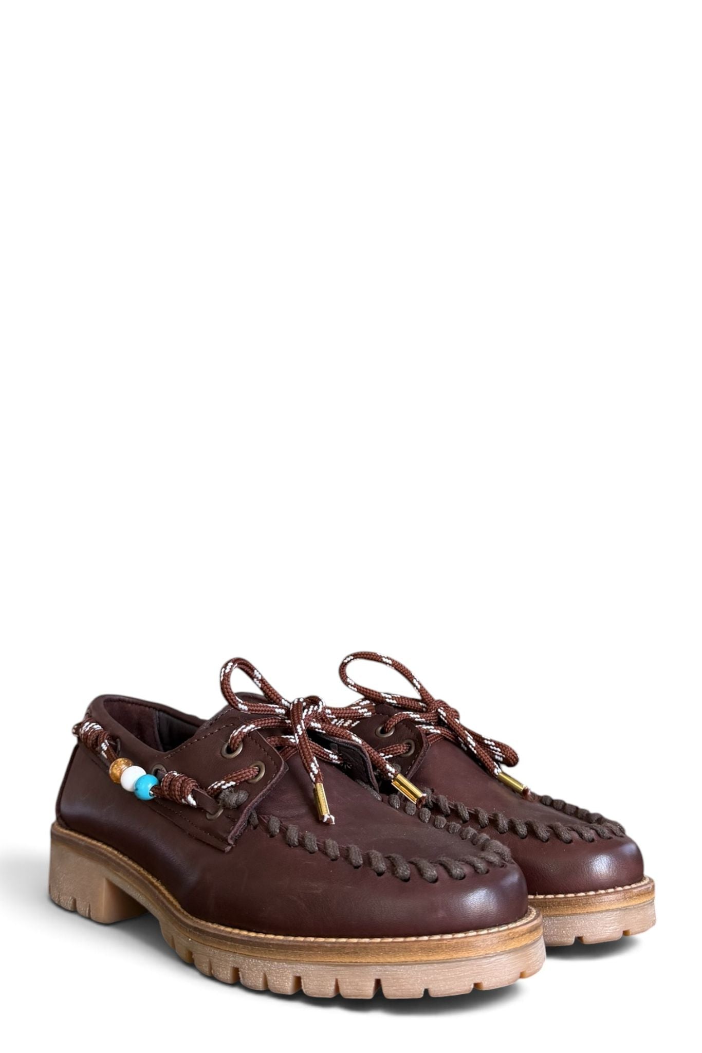 Mocassino in pelle marrone - Ally