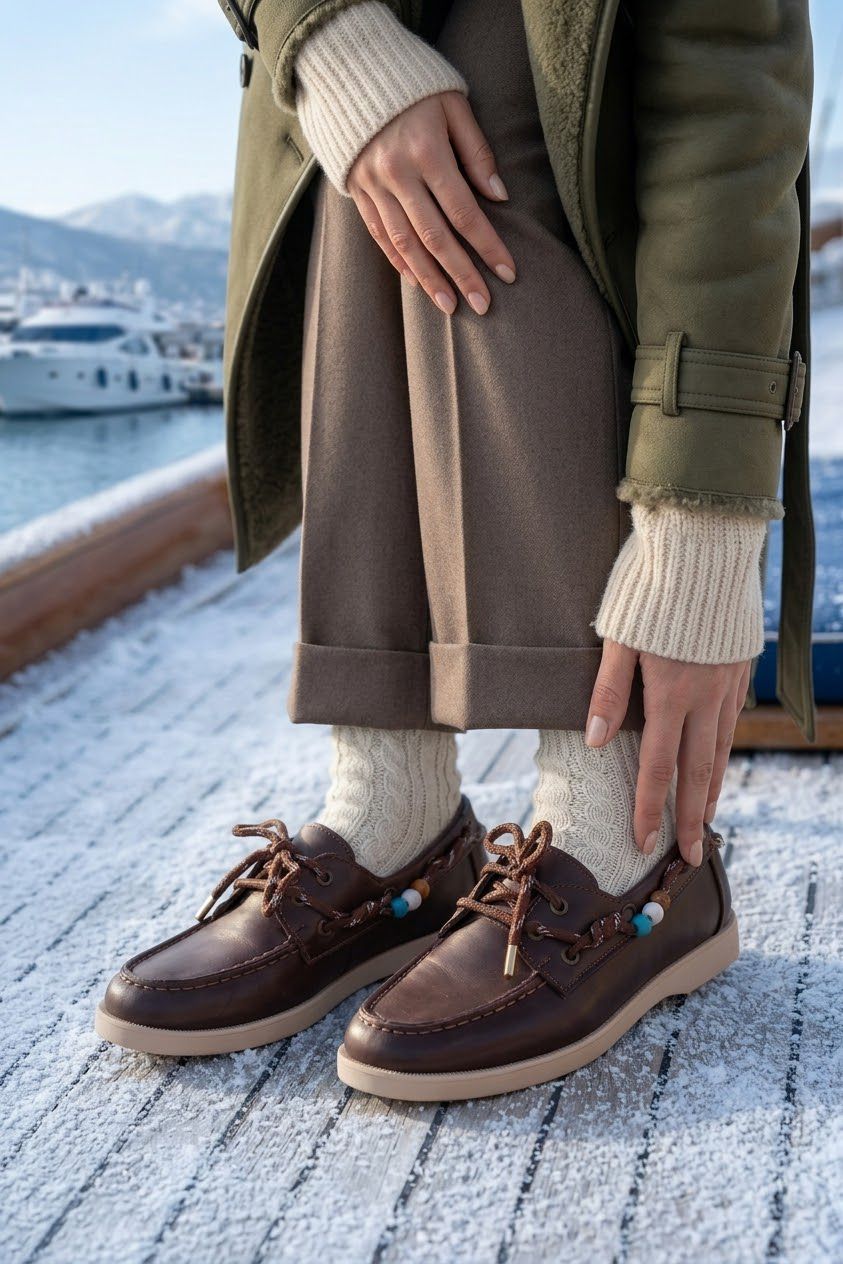 Mocassino in pelle marrone - Amy